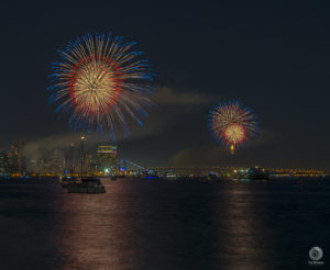 Fireworks 4th of July Independence Day Night Photography Night Photograph San Diego Downtown San Diego Reflections Water Reflections